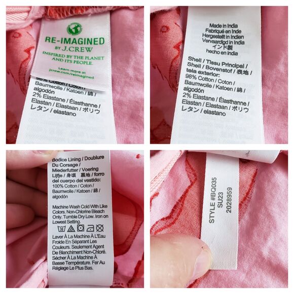 J.Crew Lobster Camisole Tank Top Womens 6 Tie-Back Pink Coastal Nautical - Picture 11 of 11